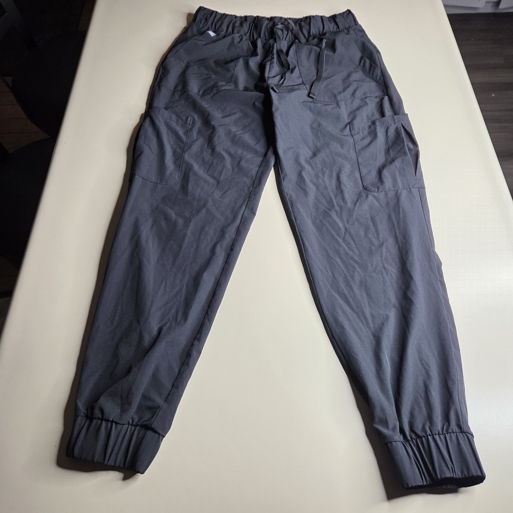 Hanes Comfort Fit Jogger Pants Men's M Black Stretch Athletic Cargo Pockets
